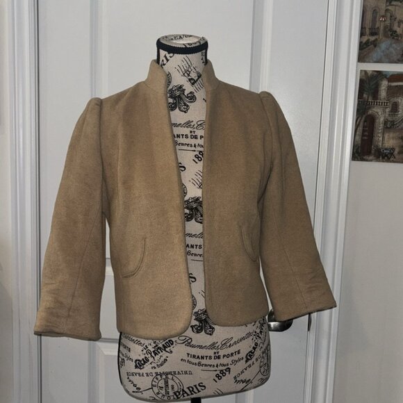 SMYTHE camel hair cropped bolero jacket - Picture 8 of 10